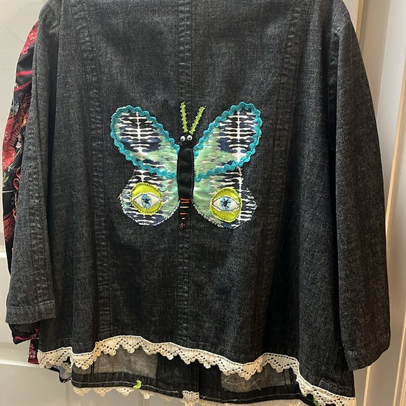 Art to wear denim jacket/blazer Sz16 - Picture 5 of 8